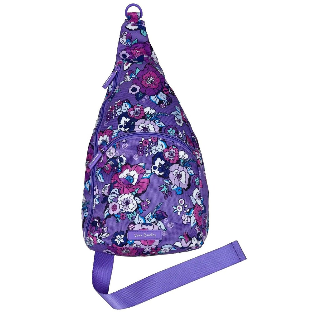 NWOT Vera Bradley Sling Bag Lavender Purple Cottage Preppy Floral